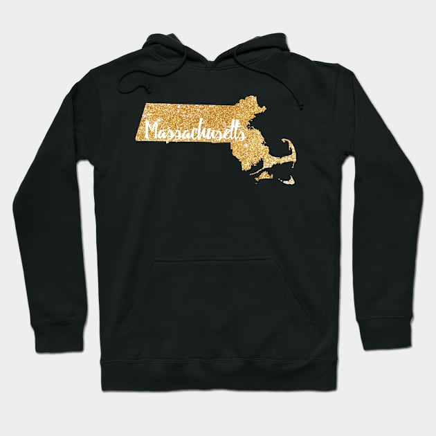 Gold Massachusetts Hoodie by lolosenese